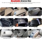 ESKONKE [Upgraded] Car Center Console Cover with 2 Storage Bags - Premium Nappa Leather Armrest Cover, Scratch & Wear Resistant, Waterproof Car Interior Accessories (Classic - Black) - Image 9