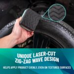 Chemical Guys Wonder Wave Durafoam Contoured Large Tire Shine & Dressing Applicator, 4 Pack - Image 4