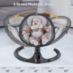 BabyBond Baby Swings for Infants to Toddler | Bluetooth Baby Swing with 3 Seat Positions | 5 Natural Sway Motion | Bluetooth Music | 5-Point Harness | Includes Remote Control - Image 3