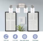 4 Light Track Lighting Fixtures Ceiling Kitchen Track Lighting Kit Brushed Nickel Bathroom Tracking Vanity Lights with Clear Glass Shade, Rotatable Spotlight for Accent Task Wall Art Hallway - Image 4