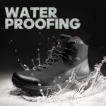 NORTIV 8 Men's Mid Waterproof Hiking Boots Outdoor Lightweight Breathable Trekking Camping Mountaineering Shoes HydroTrek - Image 3