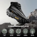 NORTIV 8 Men's Mid Waterproof Hiking Boots Outdoor Lightweight Breathable Trekking Camping Mountaineering Shoes HydroTrek - Image 4