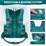 Maelstrom Hiking Backpack,40L Waterproof Camping Backpack,Men Women Packable Hiking Daypack with Rain Cover,Lightweight Travel Backpack-Green - Image 6