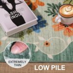 DUKINO 2x3 Rugs for Entryway, Floral Indoor Washable Front Door Mat, Non Slip Boho Small Carpet, Soft Low Pile Throw Rug for Entrance, Bedroom, Kitchen, Laundry, Bathroom, Green - Image 7