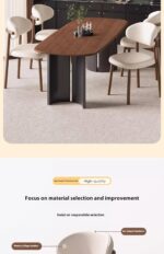 White Dining Chairs Set of 2,Modern and Stylish PU - Leather Upholstered Dining Table and Chairs, Carbon Steel Material - Image 8