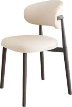 White Dining Chairs Set of 2,Modern and Stylish PU - Leather Upholstered Dining Table and Chairs, Carbon Steel Material - Image 10