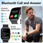 Smart Watch, 1.85" Smartwatch for Men Women(Answer/Make Call), 2025 Fitness Watch with 115+ Sports Modes/Heart Rate/SpO2/Pedometer/Sleep Monitor, IP68 Waterproof Activity Tracker for Android iOS - Image 3