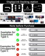 WAVLINK DisplayLink Docking Station 3 Monitors with 130WPD Power Adapter, USB C Laptop Dock for M1/M2/M3/M4/Mac and Windows, Thunderbolt 4/3 - Image 5
