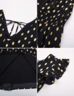 GRACE KARIN Women's V Neck Ruffle Sleeve Summer Dress 2025 Split Flowy Tiered Midi Dress Wedding Guest Cocktail Dresses - Image 7