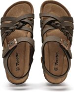 Torotto Girls Sandals with Cork Footbed Adjustable Buckle Casual Slides Sandals Open Toes Flat for Kids Toddler - Image 7