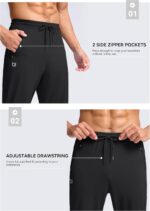 G Gradual Men's 30"/32"/34"/36" Inseam Tall Sweatpants with Zipper Pockets Stretch Long Joggers Athletic Workout Pants Men - Image 5