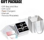 TOTWOO Long Distance Touch Bracelets for Couples, Smart Light up & Vibration for Love Couples Healing Stone Bracelet | Long Distance Relationship Gifts for Girlfriend Bluetooth Pairing Jewelry - Image 7