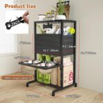 Elevated Dog Bowls: Height Adjustable Raised Dog Stand (4.5'' to 12'') 2 * 1700ml Stainless Steel Bowls + Slow Feeder, Feeding Station w/Storage Organizer & Toy Basket for Medium/Large Breeds - Image 5