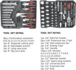 Home Tool Set Kit -899 PCS Home Auto Repair Tool Kit with Rolling Tool Box, Complete Hand Tool Set, Perfect for Homeowner, Diyer, Handyman - Image 5