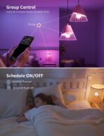 Lepro B1 AI Smart Light Bulbs - WiFi & Bluetooth RGBWW Color Changing LED Bulb Compatible with Alexa & Google Assistant, AI Generated Lighting LLM, AI Voice Control, Music Sync, 2.4GHz Only, 2 Pack - Image 8