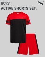 PUMA Boys Active Shorts Set - 2 Piece Dry Fit T-Shirt and Performance Gym Shorts - Activewear Clothing Set for Boys (4-16) - Image 3