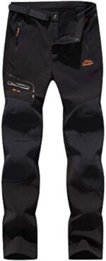 BenBoy Women's Outdoor Waterproof Windproof Fleece Slim Cargo Snow Ski Hiking Pants - Image 5