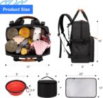 Modoker Dog Travel Bag, Airline Approved Backpack for Pet Accessories Organizer, Tote Weekend Bag with 2 Dog Food Storage Containers, 2 Collapsible Bowls, 1 Pet Mat, Black - Image 5