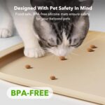 PETLIBRO Pet Food Mat for Cat & Dog, Waterproof Non-Slip Silicone Cat Food Mat for Feeder & Fountain, Dog Food Mat for Bowl & Waterer, Raised Edge Spill Protection Floor, Cove Feeding Mat 17.7"x12" - Image 3