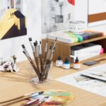 MaxGear Round Pen Holder 4 Pack Acrylic Cylinder Container, Pencil Holder for Desk Pen Cups for Utensil Makeup Brush, Clear Stationery Organizer for School Home Supplies Office Desk Accessories - Image 5