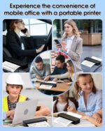 Memoqueen M833 Portable Wireless Printer for Travel, Inkless Thermal Printer Bluetooth Support 8.5'' x 11'' US Letter & A4 Thermal Paper, for Phone & Laptop for Office, School, Home - Image 4
