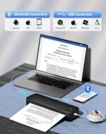 Memoqueen M833 Portable Wireless Printer for Travel, Inkless Thermal Printer Bluetooth Support 8.5'' x 11'' US Letter & A4 Thermal Paper, for Phone & Laptop for Office, School, Home - Image 6