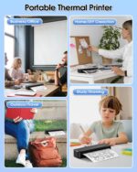 Memoqueen M833 Portable Wireless Printer for Travel, Inkless Thermal Printer Bluetooth Support 8.5'' x 11'' US Letter & A4 Thermal Paper, for Phone & Laptop for Office, School, Home - Image 7