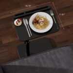 Sofa Side Tray Table for Couch - Set of 2 Adjustable Height 360° Swivel C Table for Sofa & Bed, Use as TV Tray Laptop Stand Snack Table Reading Desk, Fits Eating Working Studying - Image 3