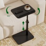 Sofa Side Tray Table for Couch - Set of 2 Adjustable Height 360° Swivel C Table for Sofa & Bed, Use as TV Tray Laptop Stand Snack Table Reading Desk, Fits Eating Working Studying - Image 10