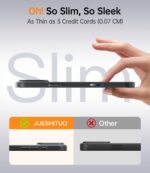 JUESHITUO Magnetic Slim Fit Case for iPhone 17 Pro Max(6.9"), Ultra Thin Matte Anti-Scratch Hard PC Cover(1X Screen Protector), OriginFit Case iPhone 17 Pro Max Compatible with MagSafe, Black - Image 3