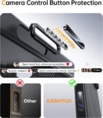 JUESHITUO Magnetic Slim Fit Case for iPhone 17 Pro Max(6.9"), Ultra Thin Matte Anti-Scratch Hard PC Cover(1X Screen Protector), OriginFit Case iPhone 17 Pro Max Compatible with MagSafe, Black - Image 7