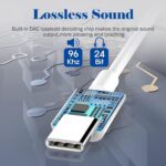 USB C to 3.5mm Headphone Jack Adapter for iPhone17/ iPhone 16/16 Pro/15/15 Pro/Pro Max/Plus, Type C Aux Audio Dongle Cable Cord Compatible with iPad, Samsung Galaxy S23/S23/S22/S21, MacBook（2 Pack） - Image 5