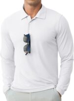 Askdeer Men's Golf Polo Shirts Long Sleeve UPF 50+ Performance Collar Shirts Lightweight Summer Casual Quick Dry Tee - Image 7