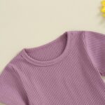 fhutpw Toddler Baby Girls Summer Outfits Daisy Ruffle Short Sleeve T-Shirts Tops Floral Shorts 2Pcs Clothes Set 6M-4T - Image 5