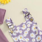 fhutpw Toddler Baby Girls Summer Outfits Daisy Ruffle Short Sleeve T-Shirts Tops Floral Shorts 2Pcs Clothes Set 6M-4T - Image 6