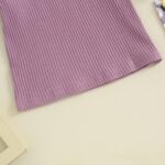 fhutpw Toddler Baby Girls Summer Outfits Daisy Ruffle Short Sleeve T-Shirts Tops Floral Shorts 2Pcs Clothes Set 6M-4T - Image 8