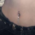 LAURITAMI 14G Dangle Belly Button Rings - Surgical Steel Silver and Rose Gold CZ Piercing Jewelry for Women - Image 4