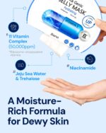 Bano Vita Genic Jelly Face Hydrating Mask 10EA – Firming Sheet Mask for Sensitive Skin, Korean Glass Skin Care with Mineral Water, Vitamin C & Niacinamide, Fragrance-Free - Image 5