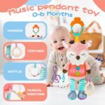 Baby Toys 0-6 Months, 5Pcs Deer Rattle Toy Set, Baby Rattles 0-6 Months with Teething, Hanging Toy for Stroller and Cloth Books, Infant Newborn Boys Girls Shower Gifts 0 3 6 9 12 Months - Image 8