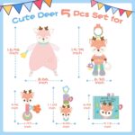 Baby Toys 0-6 Months, 5Pcs Deer Rattle Toy Set, Baby Rattles 0-6 Months with Teething, Hanging Toy for Stroller and Cloth Books, Infant Newborn Boys Girls Shower Gifts 0 3 6 9 12 Months - Image 9
