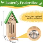 3-in-1 Butterfly House Feeder Bee House, Wooden Butterfly Houses for The Garden, Butterfly Feeders for Outdoors, Natural Butterfly Garden Kit Habitat with Puddler - Image 7