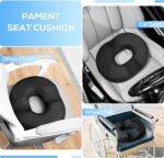 Donut Pillow Seat Cushion, Donut Chair Cushions for Postpartum Pregnancy & Hemorrhoids, Sciatica & Hip & Coccyx Pain Relief Desk Chair Cushion for Long Sitting Office Workers, Car Drivers - Image 8