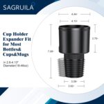 Car Cup Holder Expander, Cup Holder Expander for Car with Stretchable Rubber Base, Large Cup Holder Adapter Compatible with Yeti, Hydro Flask, Nalgene, Stanley, Owala, Bottles in 2.8”-4.13”, 1 Pack - Image 9