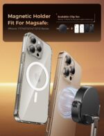 MAGIC JOHN Car Phone Holder for Magsafe [Ultra Magnetic & Clip arm] 360° Adjustable Car Phone Mount, Phone Holders for Your Car for iPhone 17 Pro Max 16 15 14 13 12 Air Plus Car Accessories, Black ﻿ - Image 7