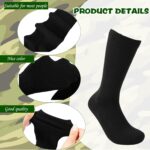 5 Pairs Military Green Socks Army Crew Sock Military Boot Socks for Men Women Working Outdoor - Image 4
