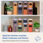 Airtight Food Storage Container Set - 24 Piece, Kitchen & Pantry Organization, BPA-Free, Plastic Canisters with Durable Lids Ideal for Cereal, Flour & Sugar - Labels, Marker & Spoon Set - Image 5