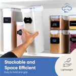 Airtight Food Storage Container Set - 24 Piece, Kitchen & Pantry Organization, BPA-Free, Plastic Canisters with Durable Lids Ideal for Cereal, Flour & Sugar - Labels, Marker & Spoon Set - Image 6