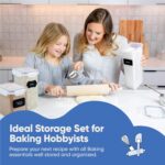 Airtight Food Storage Container Set - 24 Piece, Kitchen & Pantry Organization, BPA-Free, Plastic Canisters with Durable Lids Ideal for Cereal, Flour & Sugar - Labels, Marker & Spoon Set - Image 7