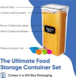 Airtight Food Storage Container Set - 24 Piece, Kitchen & Pantry Organization, BPA-Free, Plastic Canisters with Durable Lids Ideal for Cereal, Flour & Sugar - Labels, Marker & Spoon Set - Image 10