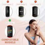 Elastic Nylon Band Compatible with Fitbit Charge 5 Bands，Adjustable Breathable Comfortable Solo Loop Sport Replacement Wristband for Fitbit Charge 5 for Women Men - Image 4